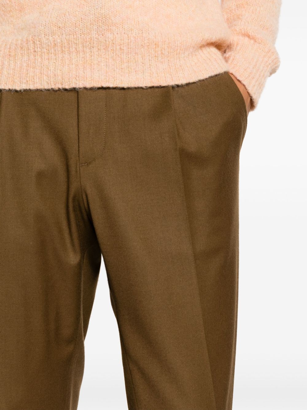 Brown Wimbledon drawstring waist trousers men